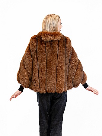 Pelerină Andreea vulpe polară Brown [2]