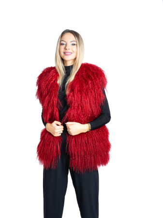 Veste - Vestă mongoleză Burgundy