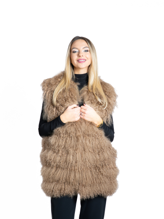 Veste - Vestă mongoleză Mocha Mousse