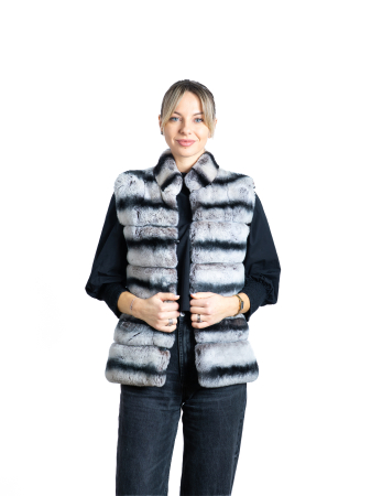 Veste - Vestă rex chinchilla Grey Black
