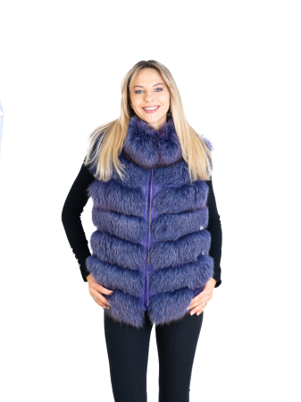 Veste - Vestă vulpe polară Mov