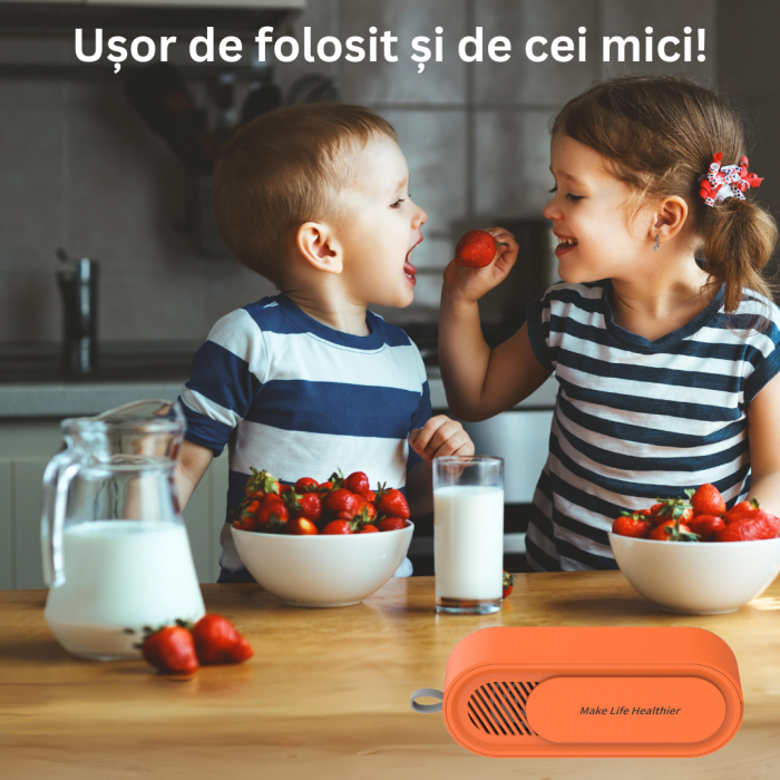 Aparat pentru Curățarea și Sterilizarea Alimentelor cu Tehnologie OH-Ion – Fără Chimicale, 100% Natural, Portocaliu [8]