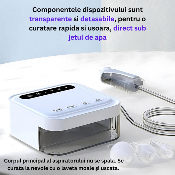 Aspirator Nazal Electric Portabil iBLU smart pentru Bebelusi, Copii sau Adulti [8]