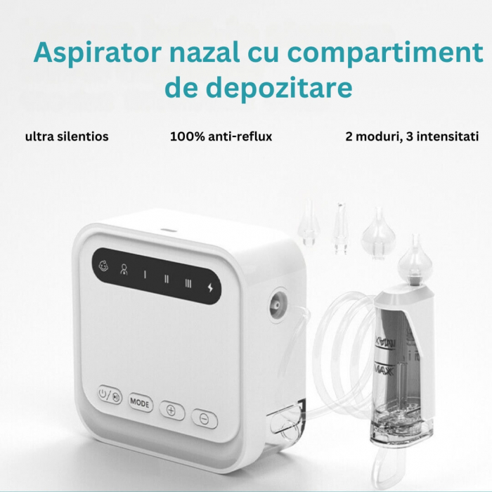 Aspirator Nazal Electric Portabil iBLU smart pentru Bebelusi, Copii sau Adulti [4]