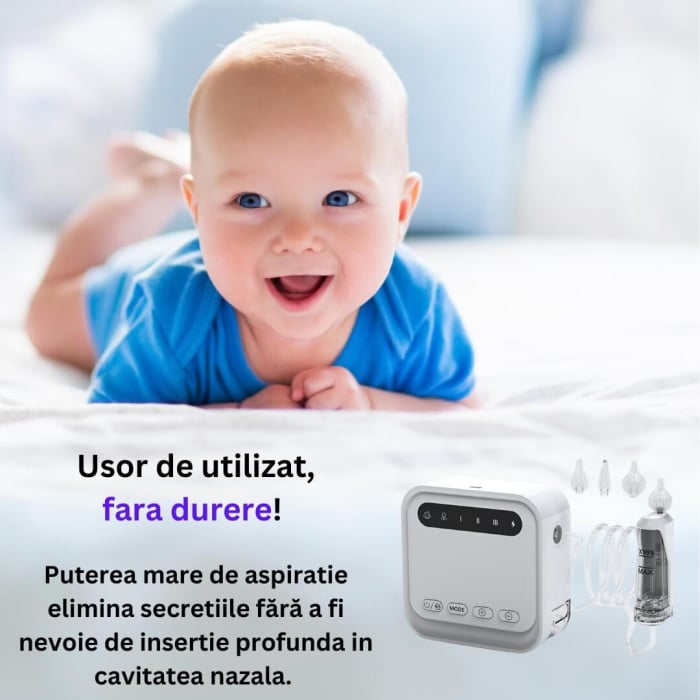 Aspirator Nazal Electric Portabil iBLU smart pentru Bebelusi, Copii sau Adulti [2]