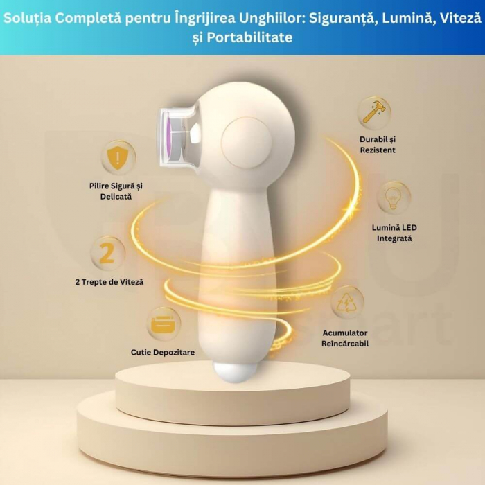 Pilă Electrică Bebe USB-C, Silențioasă, LED, 6 Capete [6]
