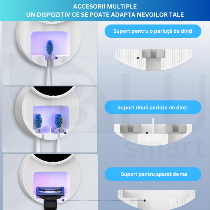Sterilizator UV pentru o Periuță de Dinți, Senzor Deschidere-Închidere Automată, Alb [4]