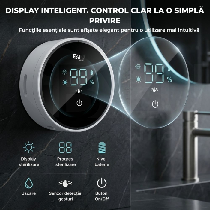 Sterilizator UV pentru o Periuță de Dinți, Senzor Deschidere-Închidere Automată, Alb [4]