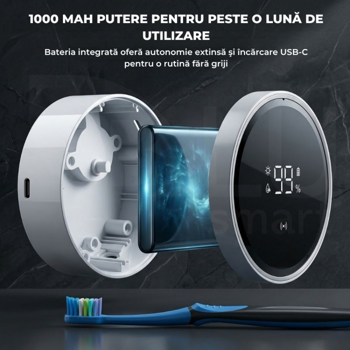 Sterilizator UV pentru o Periuță de Dinți, Senzor Deschidere-Închidere Automată, Alb [8]