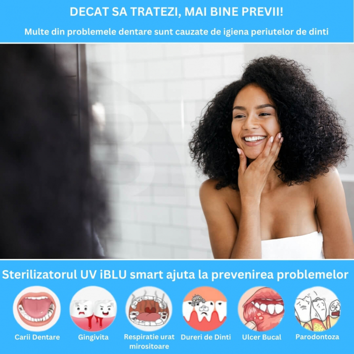 Sterilizator UV Portabil pentru 2 Periuțe de Dinți și Senzor Închidere-Deschidere Automată, Alb [2]