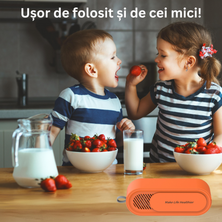Aparat pentru Curățarea și Sterilizarea Alimentelor cu Tehnologie OH-Ion – Fără Chimicale, 100% Natural, Portocaliu [7]
