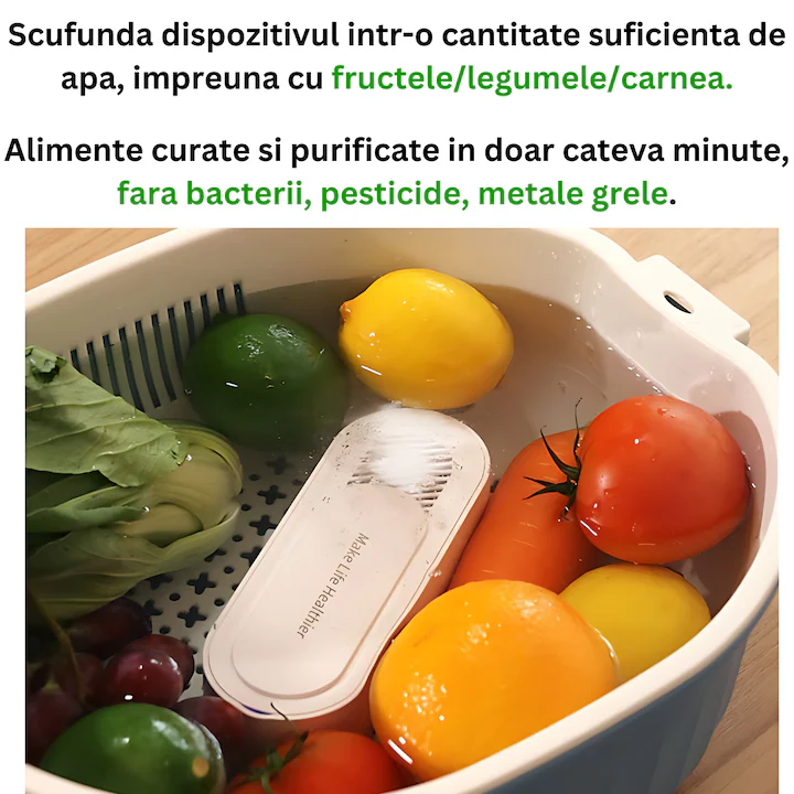 Aparat pentru Curățarea și Sterilizarea Alimentelor cu Tehnologie OH-Ion – Fără Chimicale, 100% Natural, Portocaliu [6]