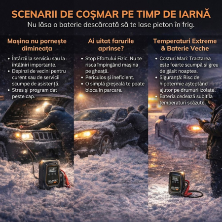 Jump Starter Auto iBLU 1000A cu Compresor și Powerbank [1]