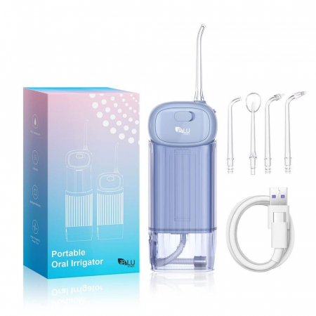 Toate Produsele - Irigator Oral iBLU Smart – Mini, UV, 4 Capete, 4 Moduri, Rezervor Retractabil