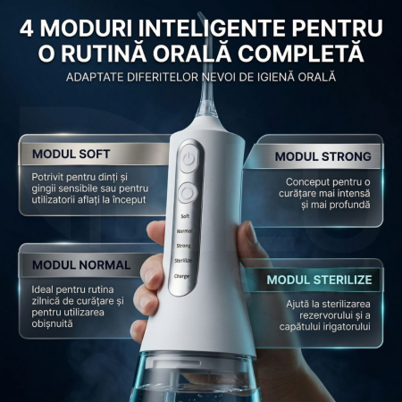 Irigator Oral Profesional cu Sterilizare UV pentru Duș bucal [5]