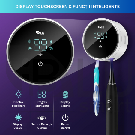 Sterilizator UV pentru o Periuță de Dinți, Senzor Deschidere-Închidere Automată, Alb [5]