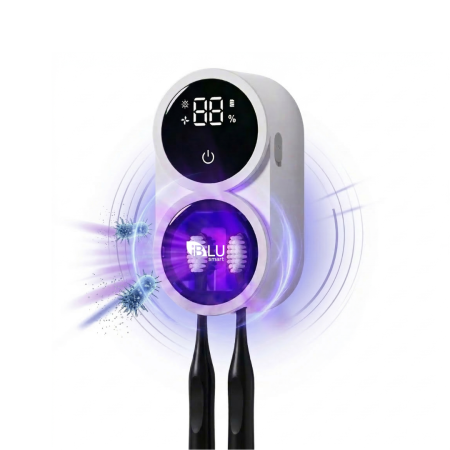 Toate Produsele - Sterilizator UV Portabil pentru 2 Periuțe de Dinți și Senzor Închidere-Deschidere Automată, Alb