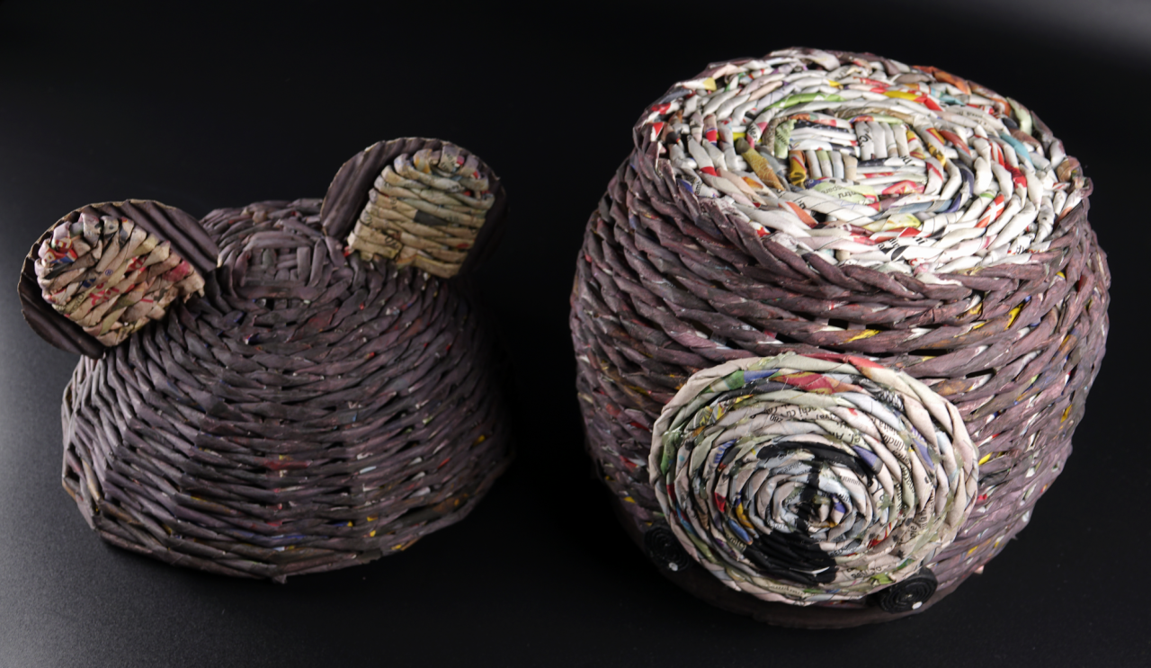 cos-decorativ-handmade-urs-hartie-reciclata [6]