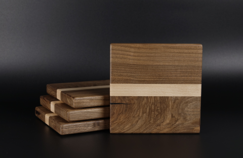 Suporturi pentru pahare - suport-pahare-lemn-masiv-nuc-fag-handmade