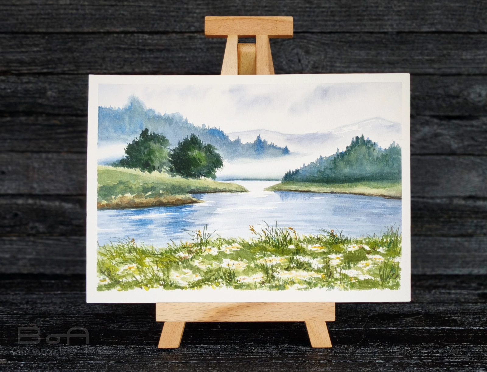 [waterworks] - pictura-acuarela-originala-breath-of-summer-29x21