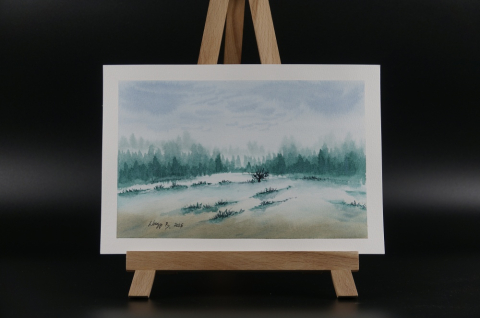 [waterworks] - pictura-acuarela-originala-melting-26x18
