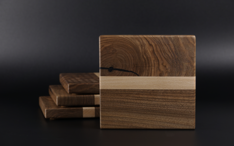 Suporturi pentru pahare - suport-pahare-nuc-fag-epoxy-event-horizon-handmade