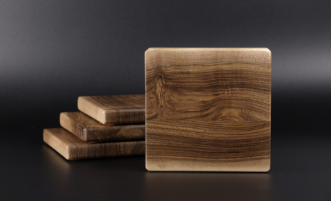 Suporturi pentru pahare - suport-pahare-nuc-mantle-lemn-masiv-handmade