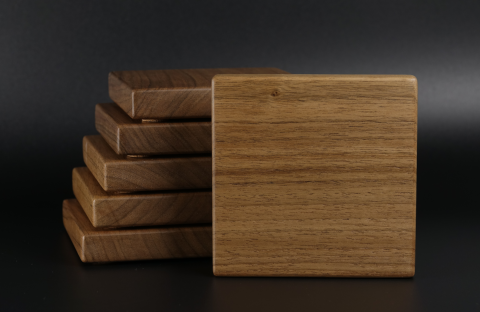 Suporturi pentru pahare - suport-pahare-nuc-lemn-masiv-set-6-handmade