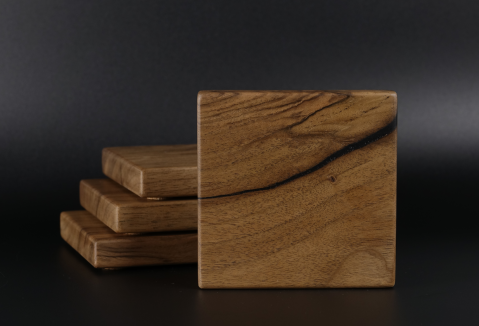 Suporturi pentru pahare - suport-pahare-nuc-epoxy-solar-wind-handmade