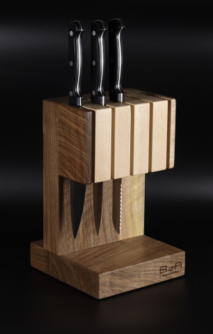 Suporturi pentru cuțite - suport-cutite-nuc-magnetic-5-brutalist-walnut-handmade