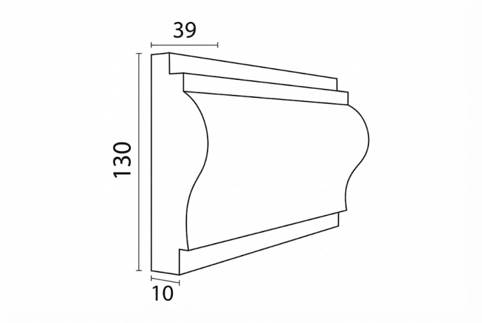Ancadrament BD-PD-18 130x39x2000 mm profil decorativ exterior [3]