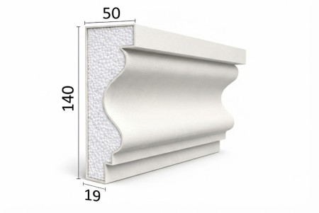 Ancadramente Ferestre - Ancadrament exterior ferestre și uși, brâu soclu și delimitare etaje BD-PD-05 140x50x2000 MM
