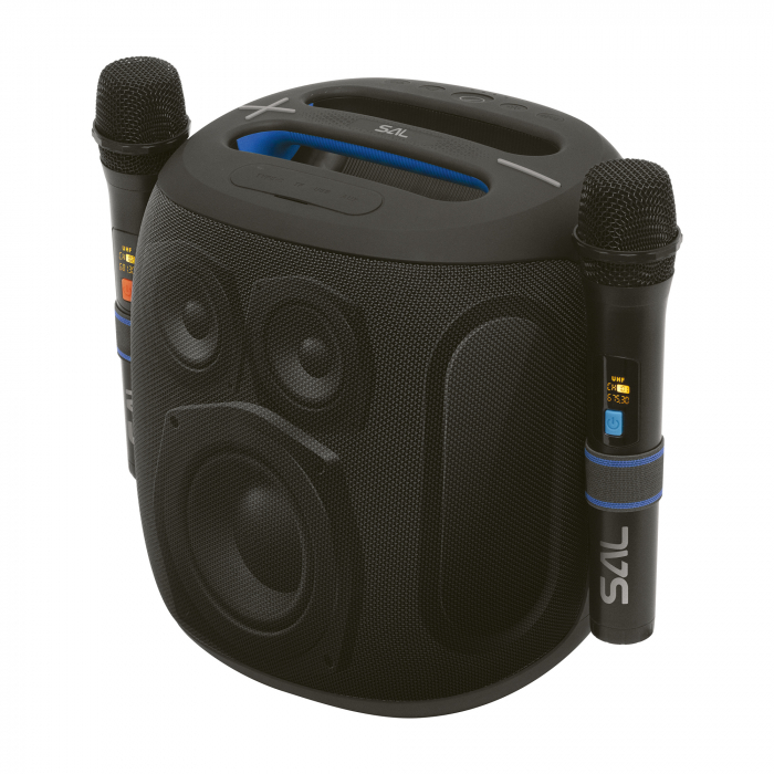 Boxă portabilă PARCUBE cu 2 microfoane wireless | Sunet puternic, spectacol complet oriunde [5]