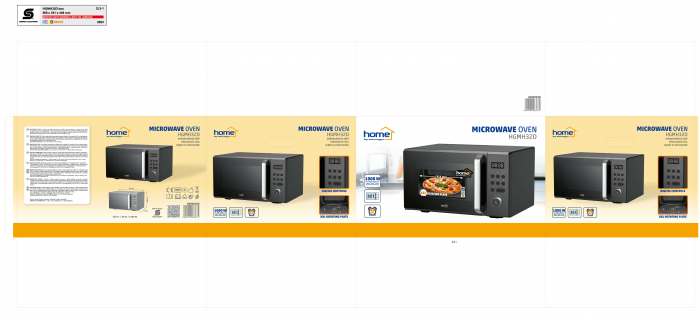Cuptor cu Microunde Digital, 1000W, 32 Litri, cu 8 Programe Automate - HGMH32D [2]