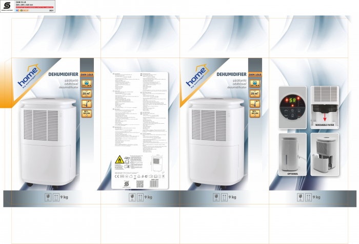 Dezumidificator, max. 10 litri / 24 h, 230 V~, Agent de Răcire R290 - DHM 10LR [3]