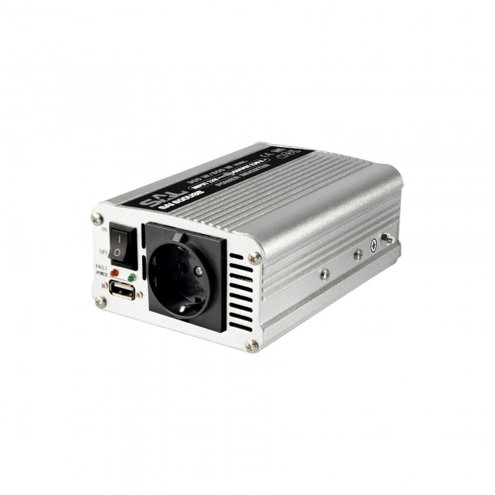 Invertor de Tensiune Auto cu Putere de 300/600W și Priză USB - SAI 600USB [1]
