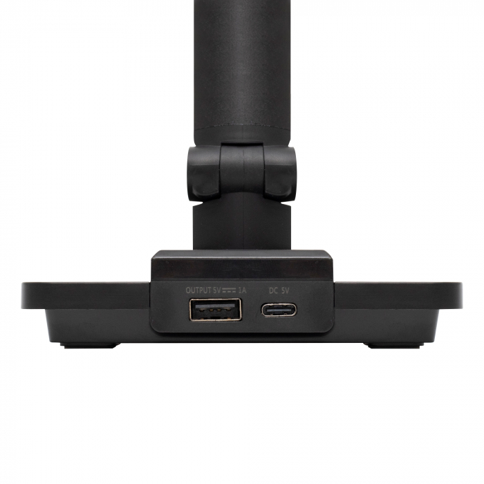 Lampă de Birou LED cu Lumină de Veghe, Metal, Negru - LA 4 [6]