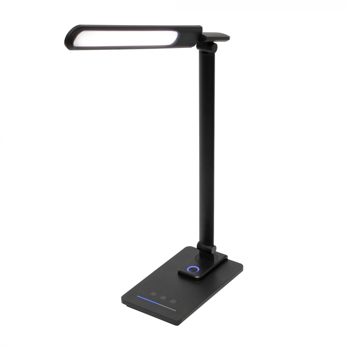 Lampă de Birou LED cu Lumină de Veghe, Metal, Negru - LA 4 [3]