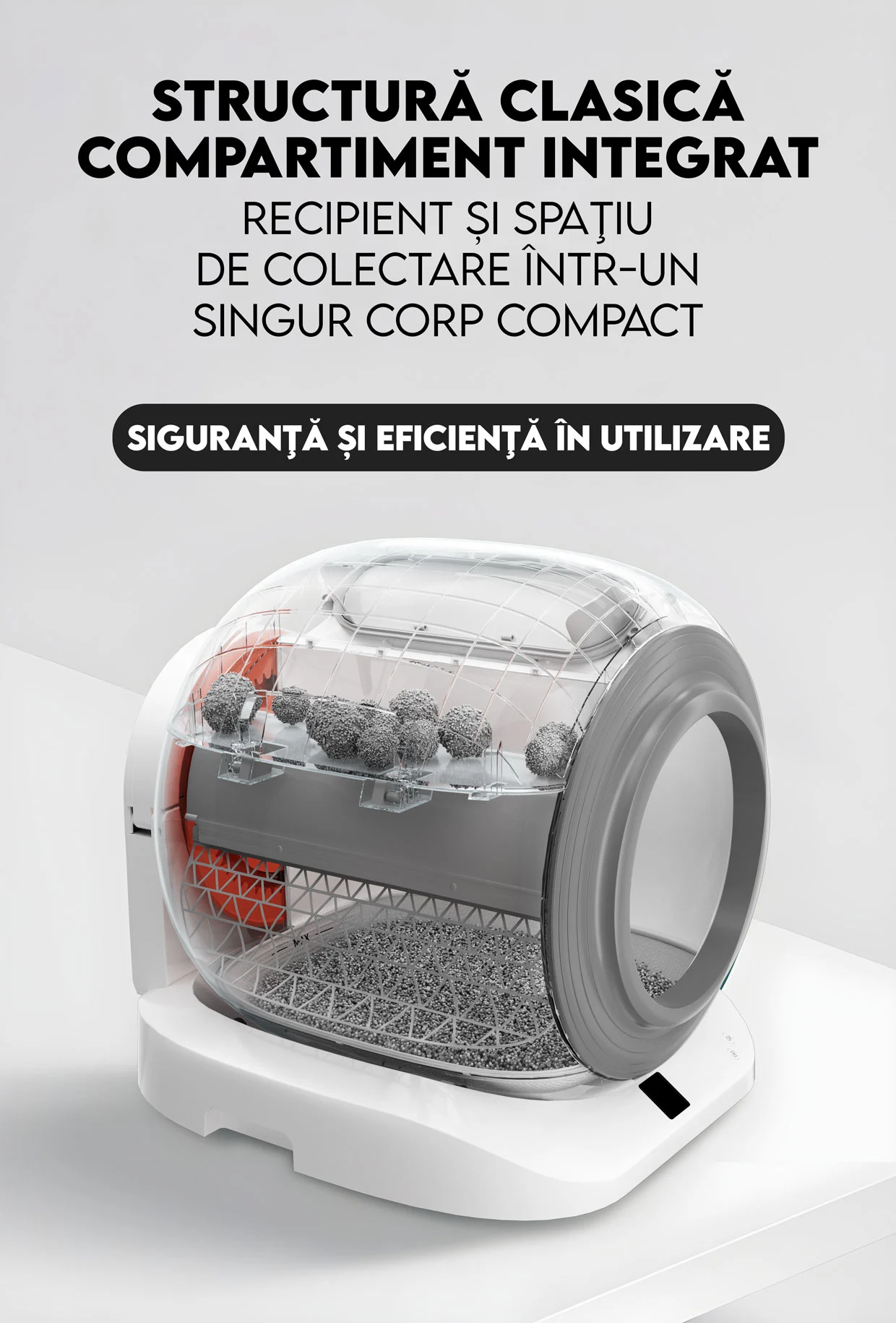 Litieră automată Smart Cat Litter V5 cu spray deodorant, Wi-Fi și aplicație Smart [6]