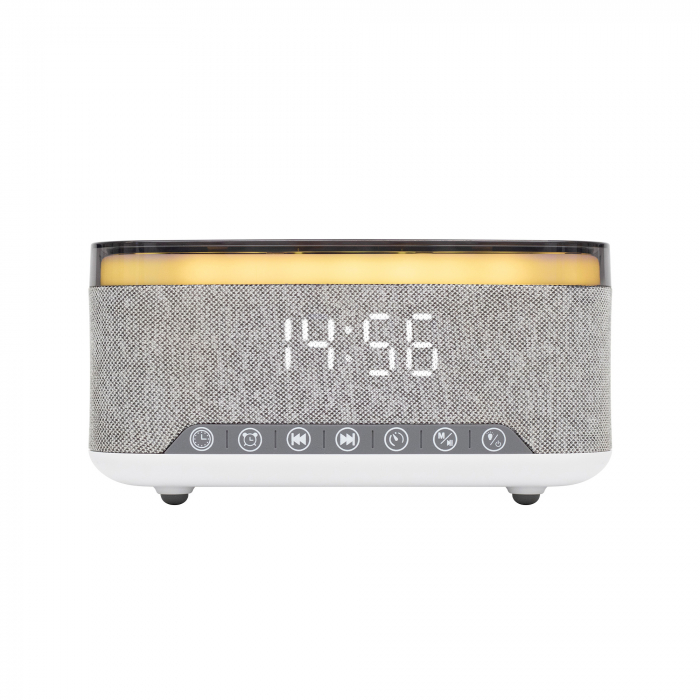 Player Multimedia LTCR06 – Ceas cu Alarmă, Încărcare Wireless Qi, BT, FM, USB, Lumini RGB [5]