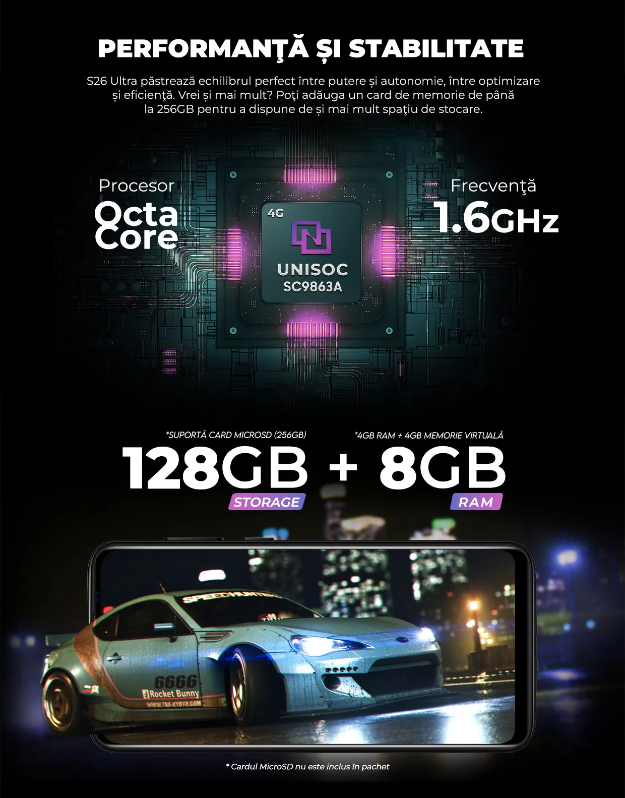 Telefon iHunt S26 Ultra Android 14, 128GB, Ecran 6.52 inch [4]