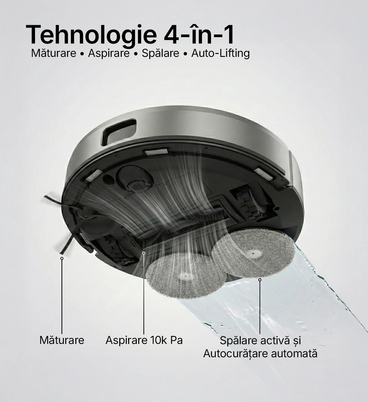 Aspirator Robot BRO Robo Clean V9 cu Mop și Stație Auto-Golire [6]