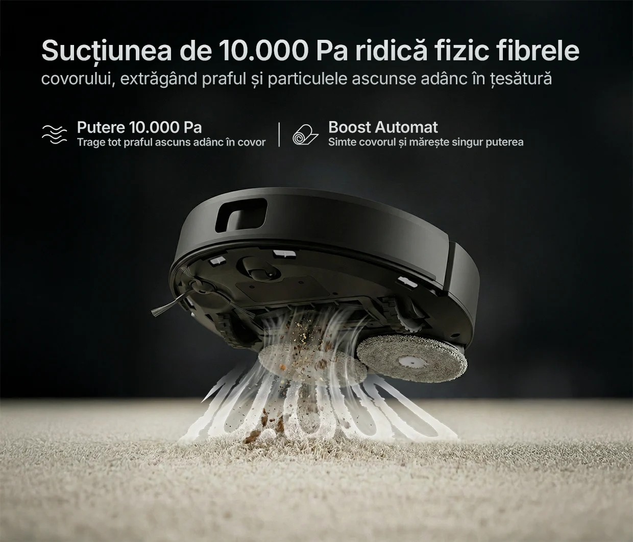 Aspirator Robot BRO Robo Clean V9 cu Mop și Stație Auto-Golire [4]