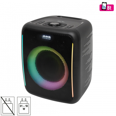 Audio - Boxă portabilă BTCUBE 70W, Bluetooth și LED, pentru petreceri și karaoke