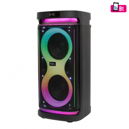 Audio - Sistem audio portabil PAR2400BT – boxă karaoke cu Bluetooth, subwoofer dublu și efecte LED