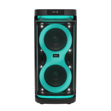 Sistem audio portabil PAR2400BT – boxă karaoke cu Bluetooth, subwoofer dublu și efecte LED [1]