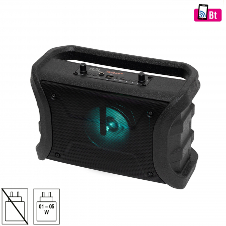 Audio - Difuzor portabil BTWORKY cu Bluetooth, LED RGB și autonomie 20h