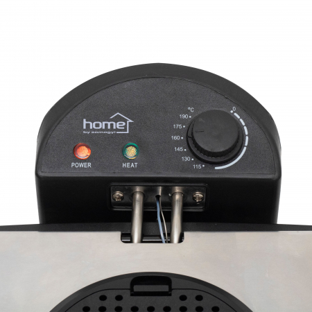 Friteuză electrică HGOLS4 – 2000W, 4–6L, inox, termostat reglabil, 3 coșuri nichelate [2]