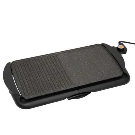 Grill electric HG GR 03 – 2000W, suprafață antiaderentă, temperatură reglabilă [1]