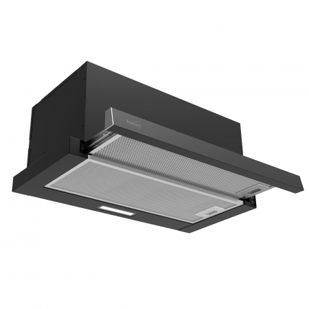 Electrocasnice - Hotă decorativă TWISTER KPE 6044B – negru, 60cm, 440 m³/h, 2 viteze, LED